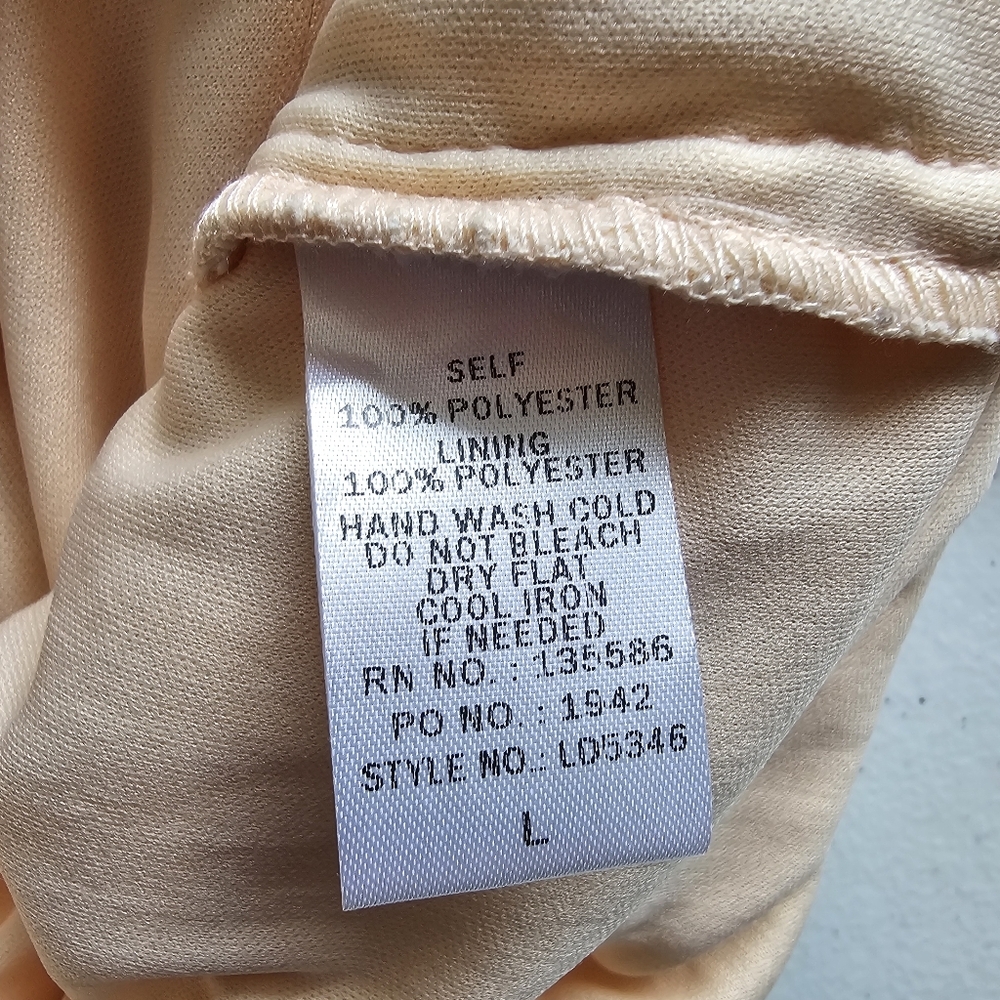 Main Strip Sleeveless Crochet Lace Knee Length Dress Cream Nude Womens - Picture 16 of 16